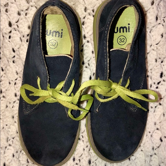 Umi Shoes Umi Blue Suede Boys Shoes Sz Us Green Sole Poshmark